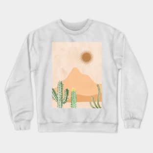 Watercolor Desert Landscape Day Crewneck Sweatshirt